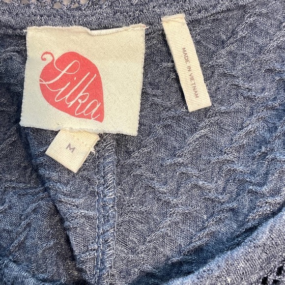 Lilka Grey Long Sleeve Soft Textured Belted Dress Medium‎ Pre-owned - Picture 5 of 9